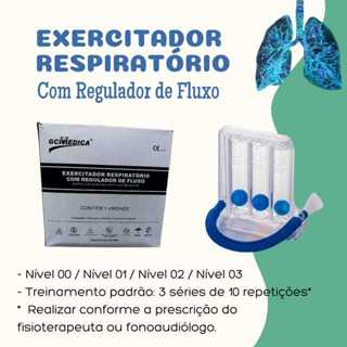 EXERCITADOR RESPIRATÓRIO COM REGULADOR DE FLUXO em Oferta na Shopee