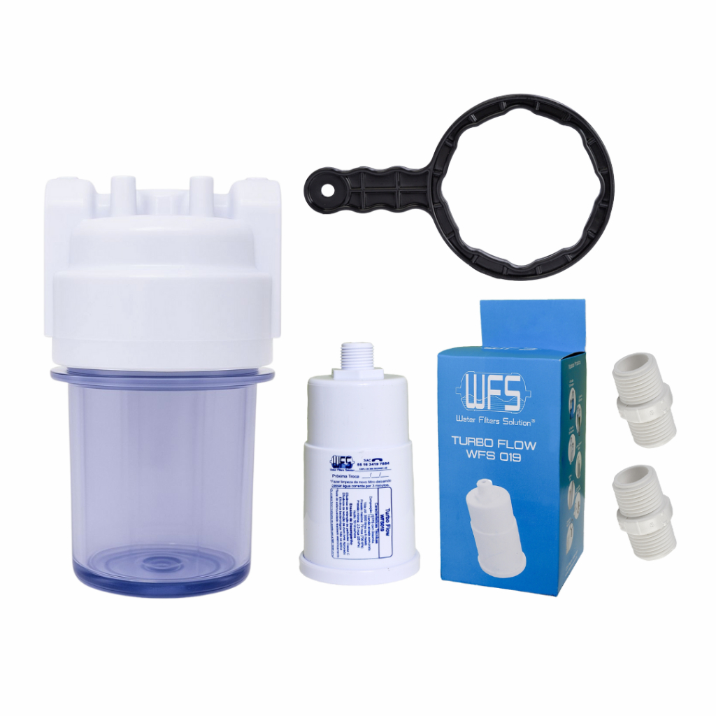 Filtro Purificador De Água Para Pia com Refil + Niple + Veda Rosca
