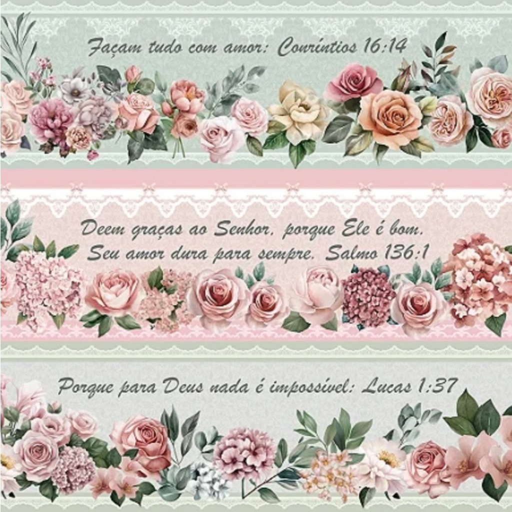 Tricoline Digital Barrado Frases Bíblicas (0,52cmx1,50mt) em Oferta na Shopee