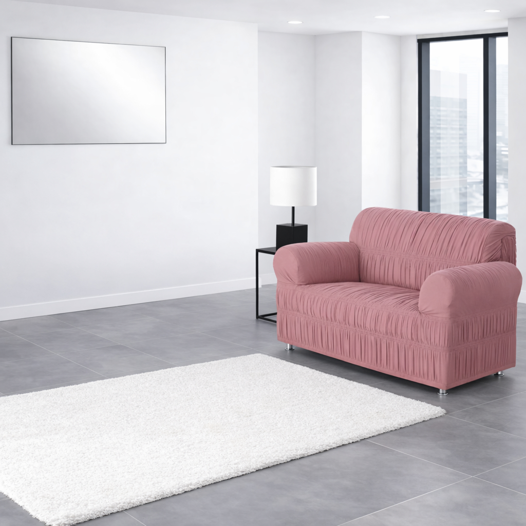 Kit Capa De Sofá Avulsa 2 Lugares Com 25 Elásticos em Malha Gel em Oferta na Shopee