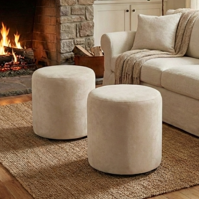 2 Puff Banqueta Multiuso Sala Decoração Apoio Para os Pés em Oferta na Shopee