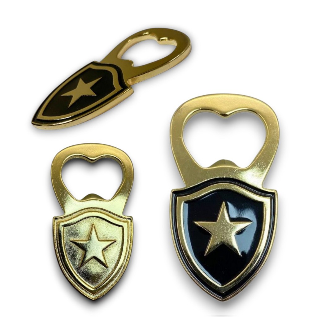 ABRIDOR DE GARRAFA OURO ORIGINAL/OFICIAL BOTAFOGO em Oferta na Shopee