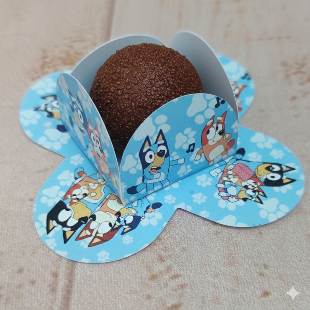 Forminha de Doce Bluey  para Festa Infantil – Decoração de Aniversário –Forminha Brigadeiro Personalizada