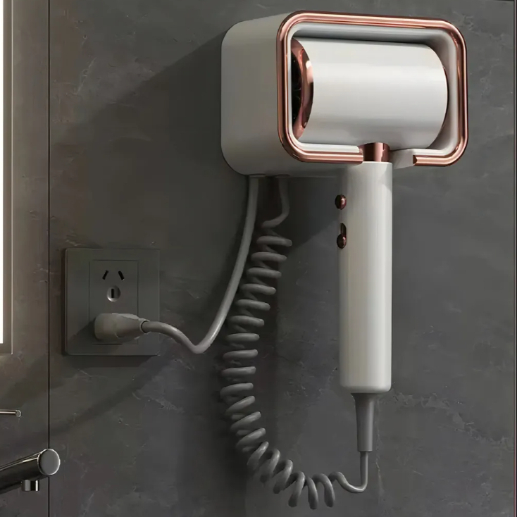 Secador De Cabelo 1200w Potente De Parede Branco 110/220V