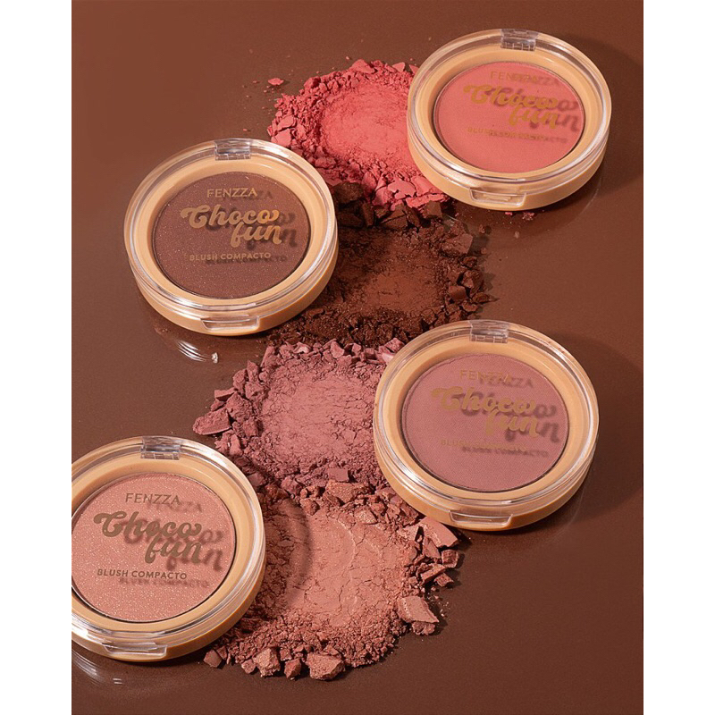 Blush Compacto Choco fun FENZZA em Oferta na Shopee