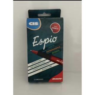 Caneta Esferõgrafica CIS Espio Vermelha 0.7mm - Caixa com 12 unidades.