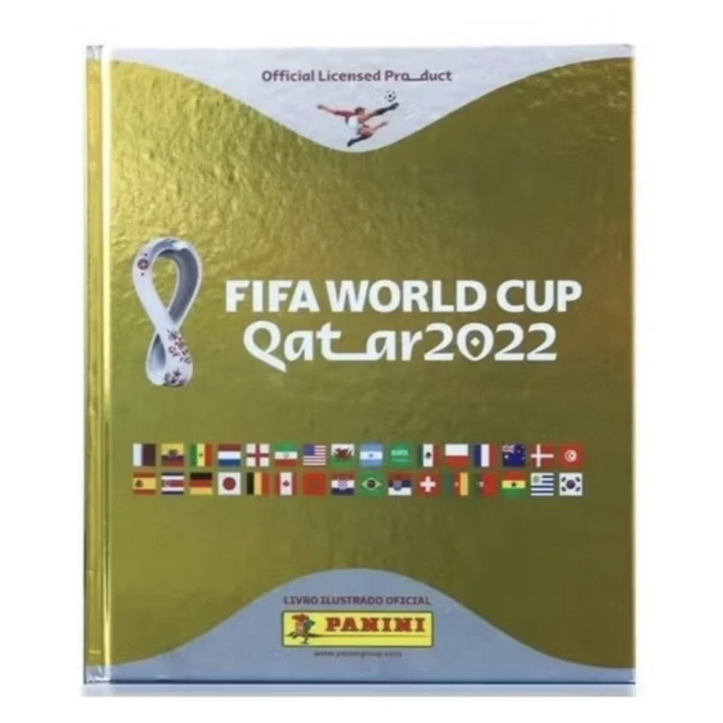 Album Qatar 2022 Capa Dura Dourada World Cuo Raro Item Colecionável.