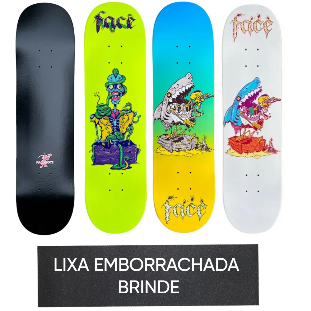 Shape Face Skate Maple 8.5 Canadense + Lixa Emb Brinde