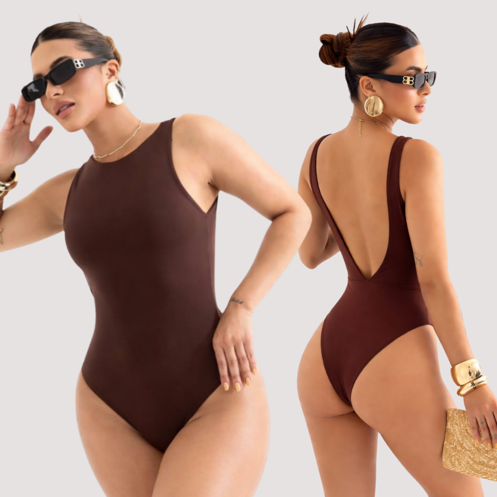 Maiô Body Modelador Moda Praia Natação Piscina Hidroginástica Collant Biquine Bore Preto Suplex Premium em Oferta na Shopee