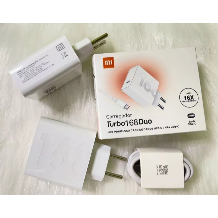 Carregador rápido de 120W 67W com 6A USB C cabo 1M para Mi Turbo Charge Turbo 168DUO Power Cabo USB + Cabo Tipo C