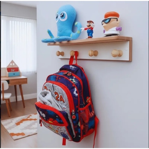 Suporte Pendurar Mochila Bolsas Quarto Infantil em Oferta na Shopee