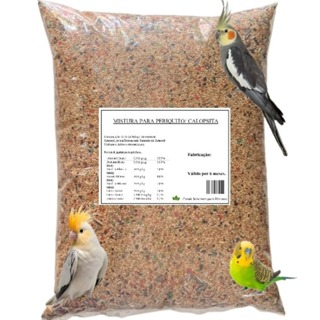 Mistura Sementes Calopsita/Agapornis/Periquitos 5Kg em Oferta na Shopee
