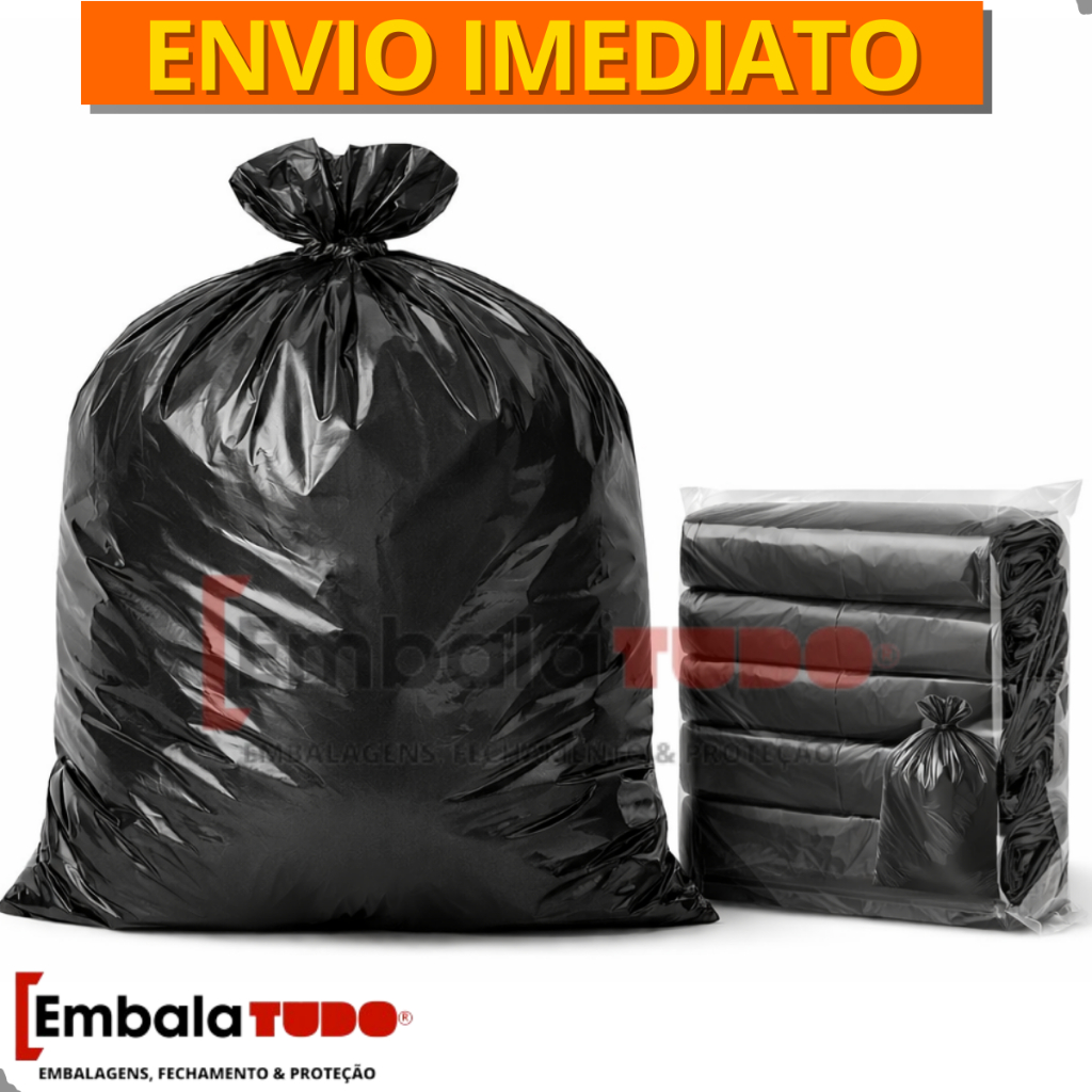 Saco de Lixo 60L Litros Preto Resistente Direto da Fábrica em Oferta na Shopee