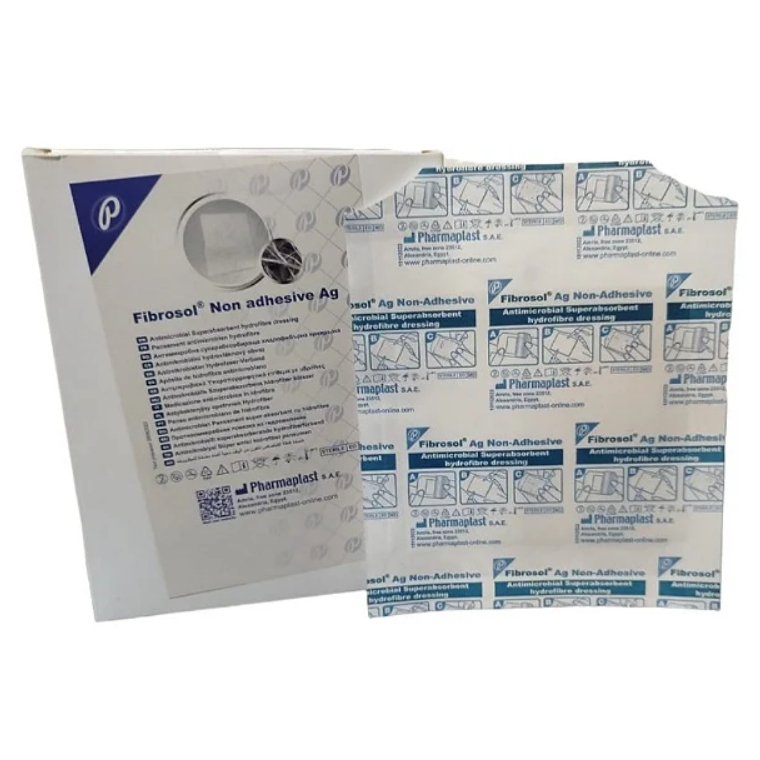 1UN CURATIVO AQUACEL FIBROSOL AG NON ADHESIVE 10CM X 10CM - HIDROFIBRA COM PRATA - PHARMAPLAST 1UND