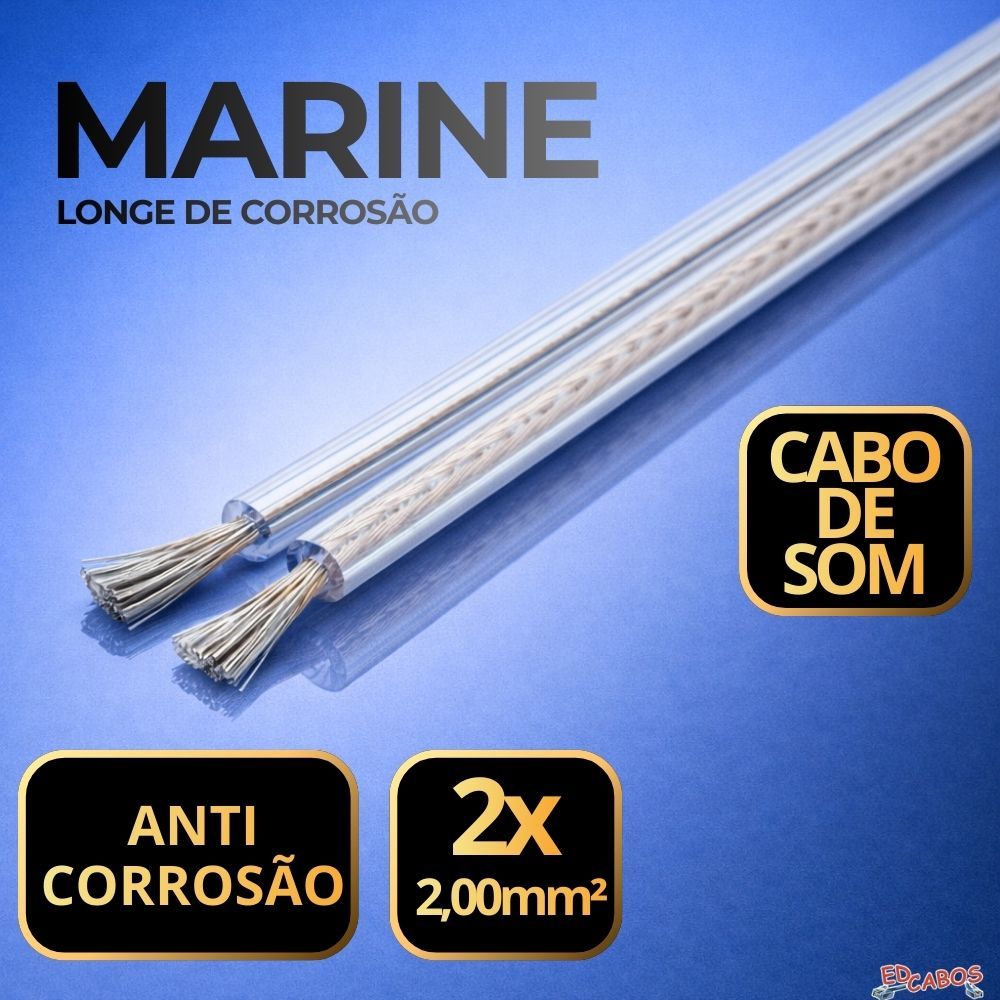 Cabo de Som Marinizado Náutico 2X2,00MM² Marine Discabos