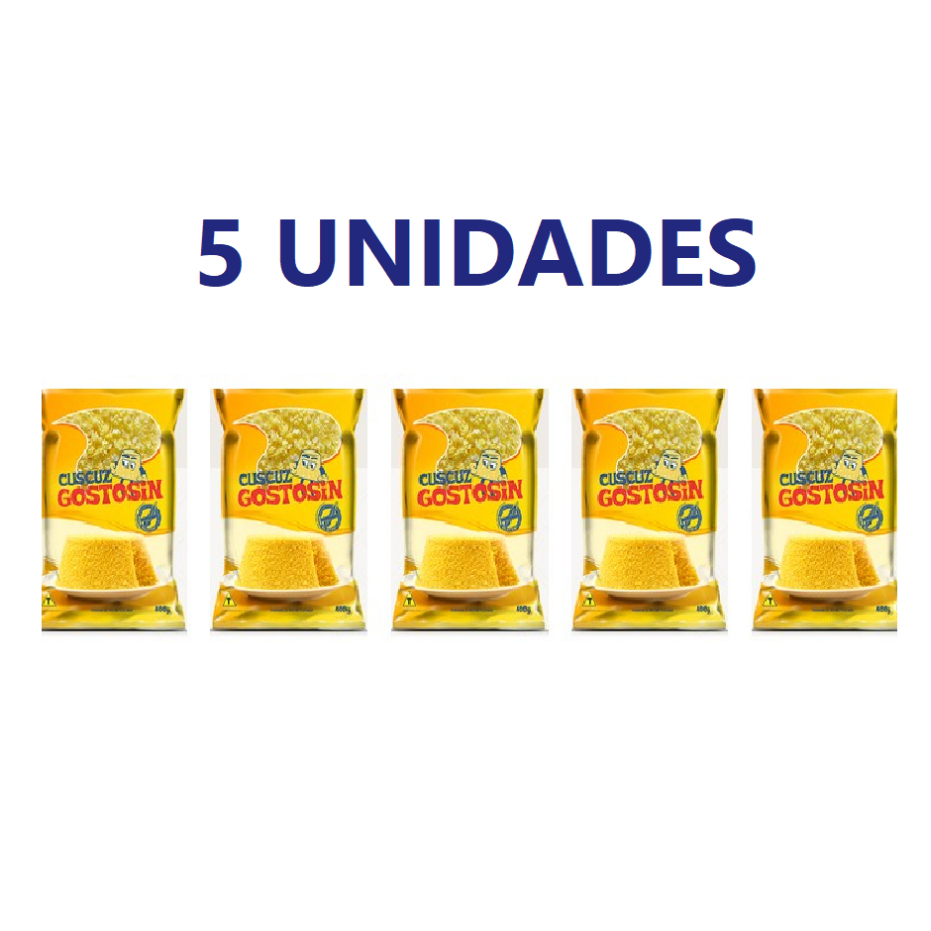 Kit 5 Unidades - Flocão de Milho São Braz Cuscuz Gostosin 400g cada