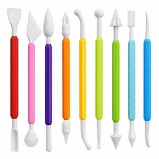 Kit Estecas Para Biscuit C/9 Peças Modelagem Confeitaria Pasta Americana em Oferta na Shopee