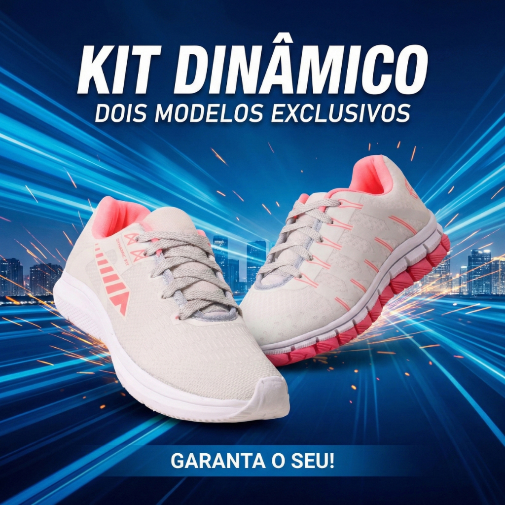 Kit 2 Pares Tênis FIT e OLIMP Leveza e Qualidade para Caminhadas e Lazer