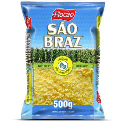 Flocão de Milho São Braz 500g , ATACADO Cuscuz não Transgênico, 100% Natural Sem Glúten
