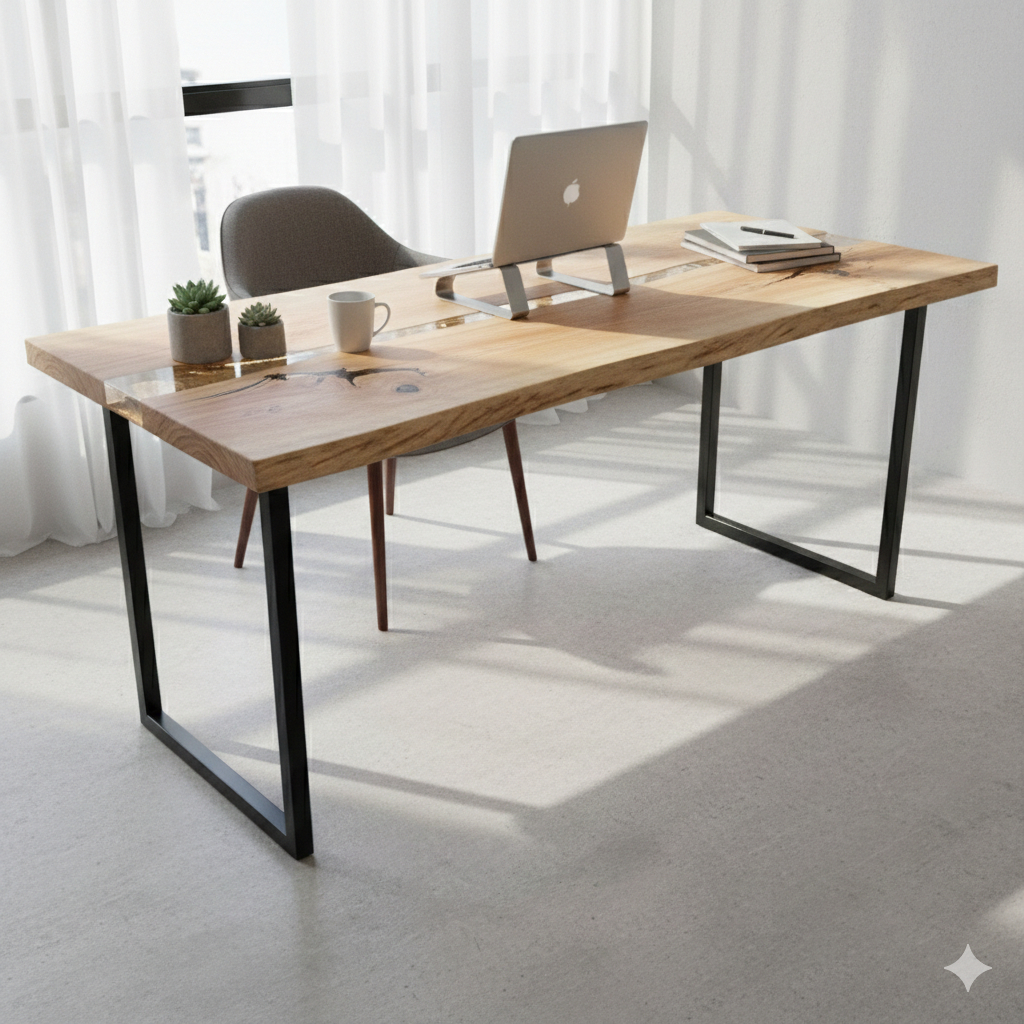 Pé De Mesa Estilo Industrial Metalon 75x50 - Preto em Oferta na Shopee