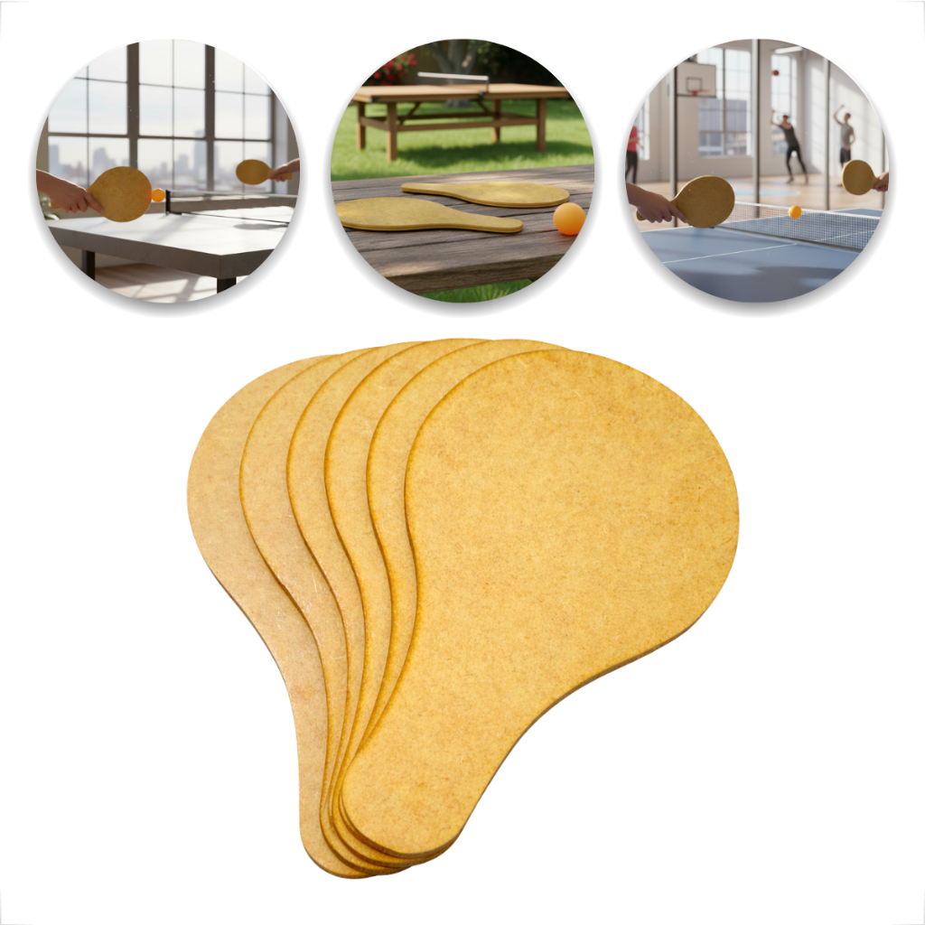 Kit Raquetes MDF - Kit Econômico para Lembrancinhas, Brindes e Artesanato