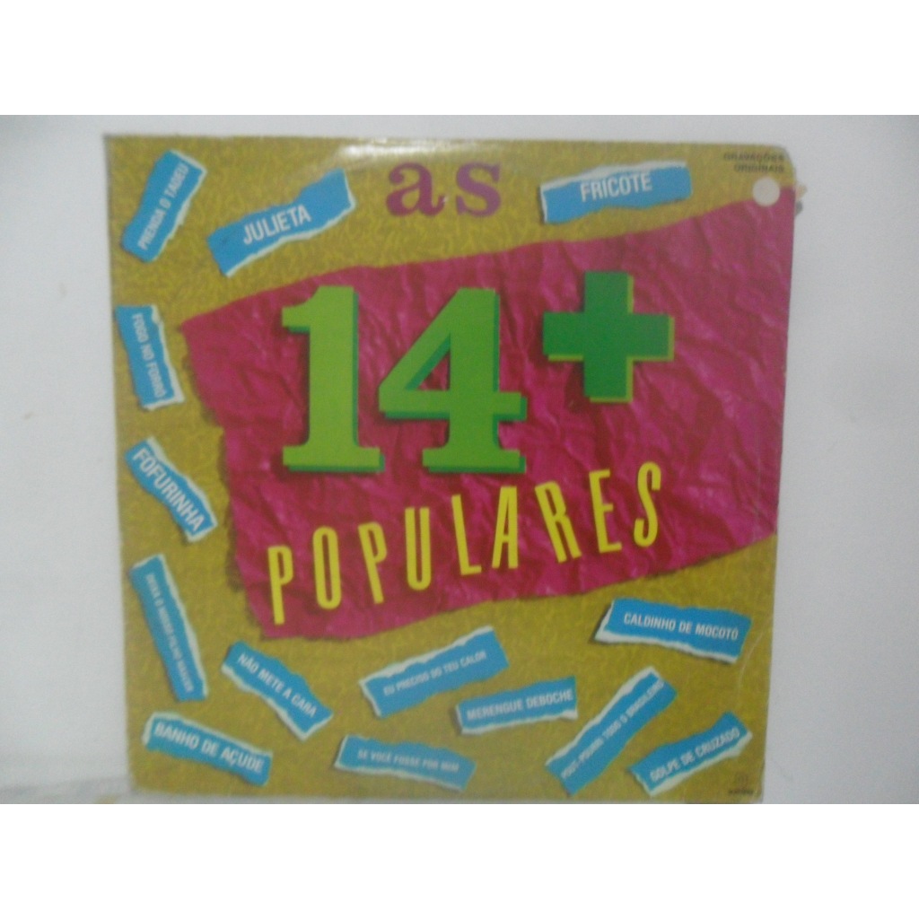 AS 14 + POPULARES = LUIS CALDAS/AGEPÊ/GENIVAL LACERDA/JAIR RODRIGUES; VINIL