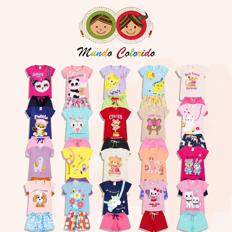 KIT SORTIDO 2, 6 ou 12 PEÇAS DE ROUPA INFANTIL MENINA E MENINO KIT COM CONJUNTOS DE ROUPA INFANTIL MENINA E MEINO VERÃON