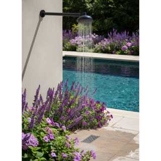 Ducha Fria Preto Piscina Banheiro Aquecimento Solar Gás 90mm em Oferta na Shopee