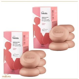 Kit 2 Cxs Natura Tododia Sabonete Puro Vegetal Tamâra E Canela