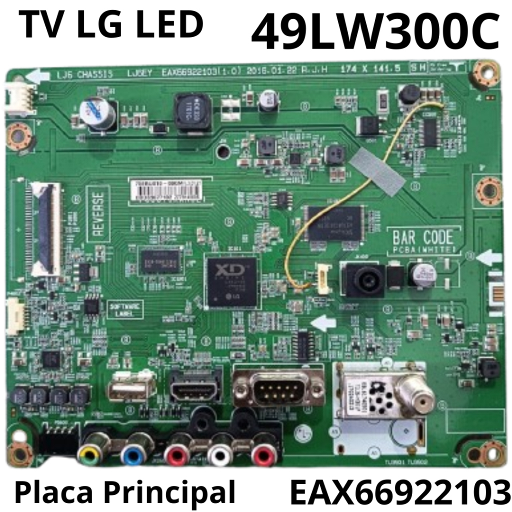 2928 Placa Principal para tv LED LG Modelo: 49LW300C