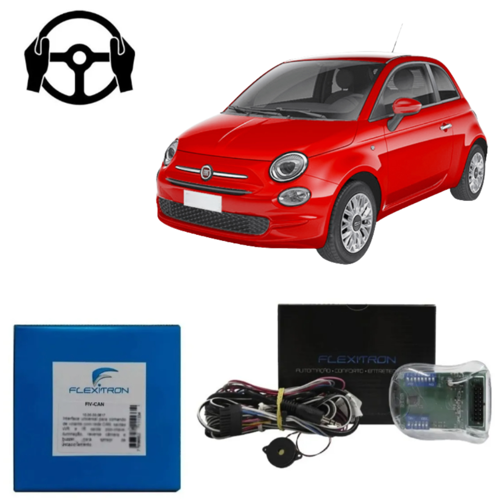 Interface Comando Controle de Volante Rede Can Bus Fiat 500
