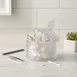 Pote Organizador Vidro Il Bagno Banheiro Lavabo Decorativo 130ml Ruvolo