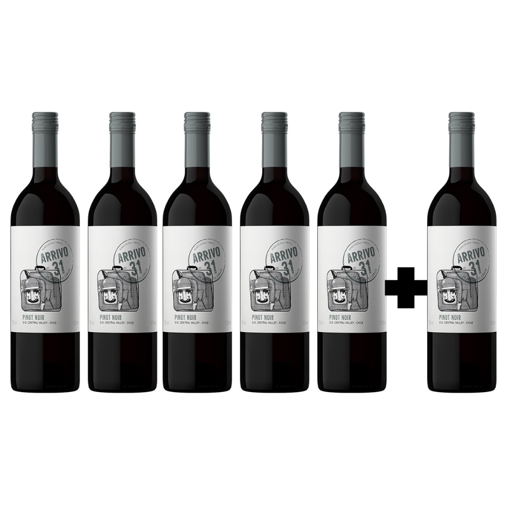 Vinho Tinto Seco Chileno Arrivo 31 Pinot Noir 750ml compre 5 leve 6 em Oferta na Shopee