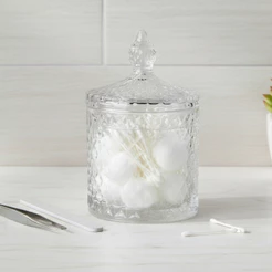 Pote Organizador Vidro Il Bagno Banheiro Lavabo Decorativo 300ml Ruvolo