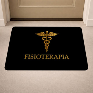 Tapete de Porta Antiderrapante - Fisioterapia - Entrada - 40x60 - Profissão - Fisio - Fisioterapeuta