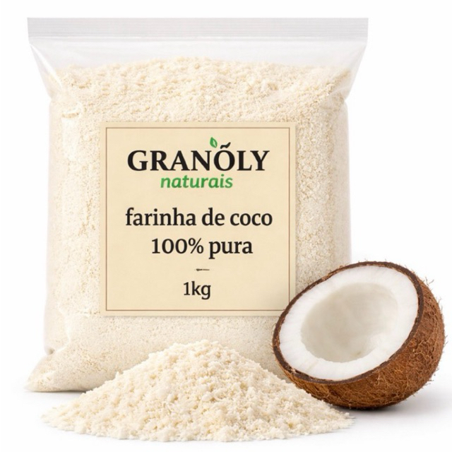 Farinha de Coco 100% Pura Vegana Sem Glúten 1kg 🥥 em Oferta na Shopee