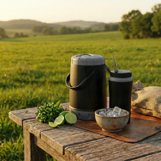 Kit Tererê Completo Copo Térmico 650mL Garrafa Térmica 2,5L e Canudo Bomba Cuia De Inox Unitermi em Oferta na Shopee