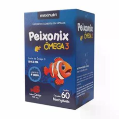 Peixonix com 60 cápsulas - Ômega 3 Criança Epa Dha Infantil Mastigável - Maxinutri