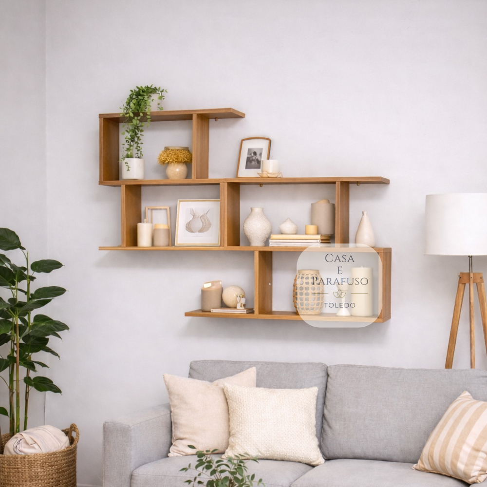 Nicho Kit 2 Unidades Prateleira Estante de Parede 60 cm -Quarto- Sala-Escritorio 11