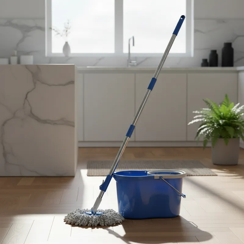 Mop Giratório Balde Inox Esfregão Limpeza Pesada Cabo Extensível Microfibra 360 Origina Dreno Rodo Mágico Profissional