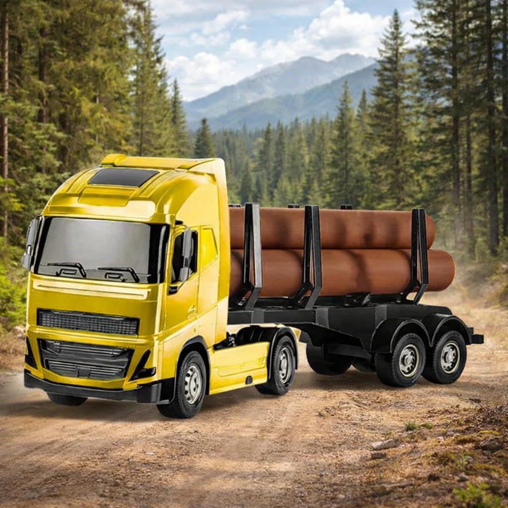 Brinquedo Caminhão Logging Madeira Bruto Cores Sortidas Brinquedo Infantil Caminhãozinho