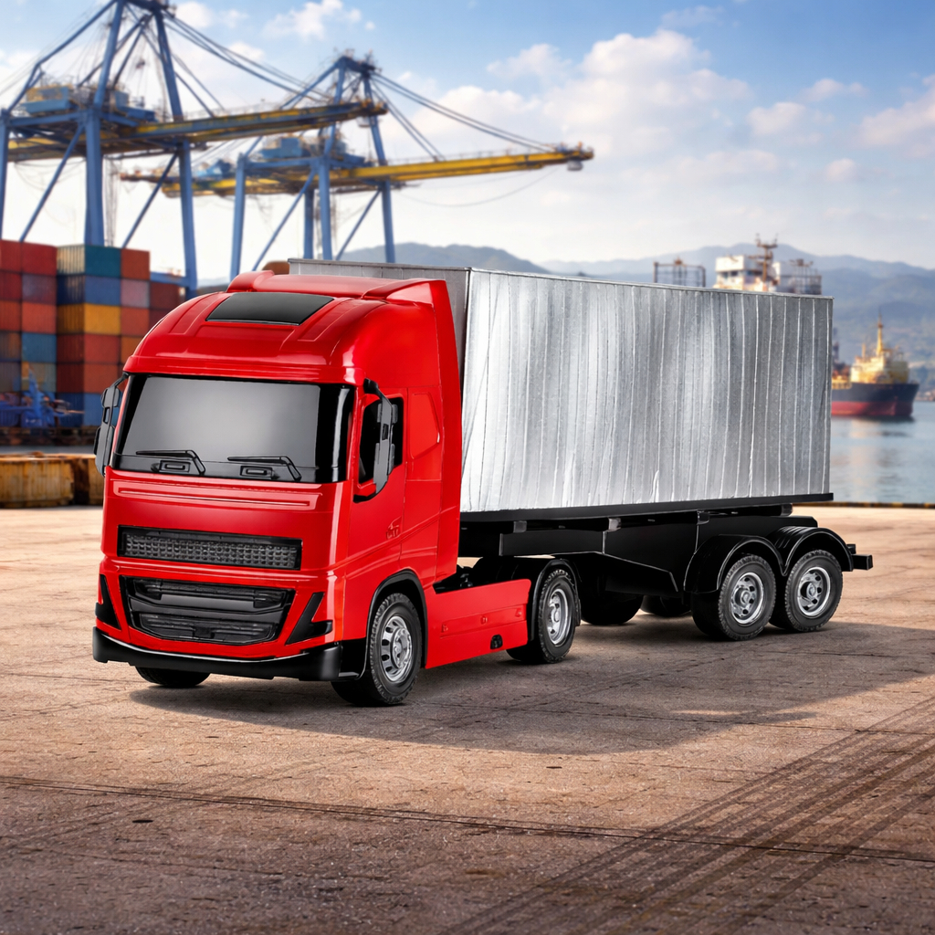 Brinquedo Caminhão Contêiner Bruto Com Carreta Cores Sortidas Brinquedo Infantil Caminhãozinho