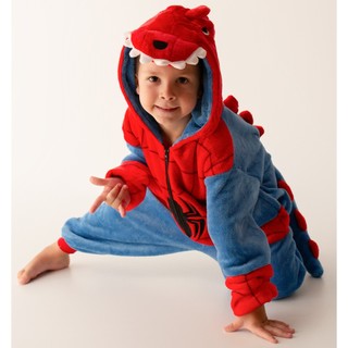 Pijama personagem desenho animado homem aranha dinossauro infantil