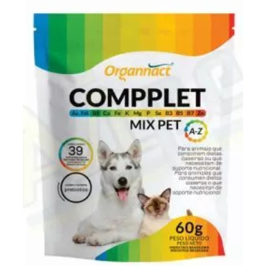 Suplemento Vitamínico Compplet Mix Pet A-z 60gr - Organnact