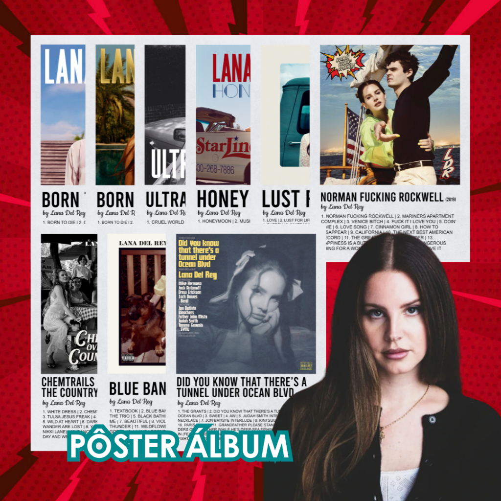 Pôster Álbum - Lana Del Rey (Discografia Unidade) em Oferta na Shopee