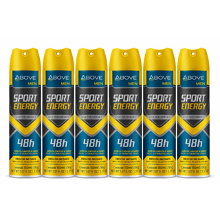 DESODORANTE ABOVE KIT 6 UNIDADES SPORT ENERGY em Oferta na Shopee