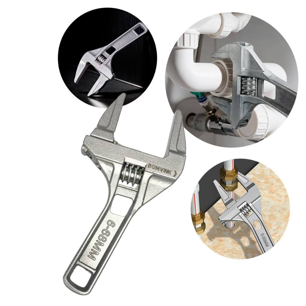 Chave Inglesa Ajustável 7mm A 70mm Para Encanamento Com Catraca Chave Para Encanador Ajustável