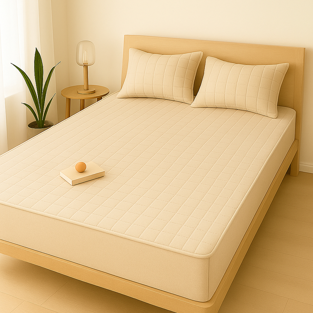 Capa De Colchão Protetor Impermeável Com Matelado Ultrassônico e Elástico Em Toda A Volta