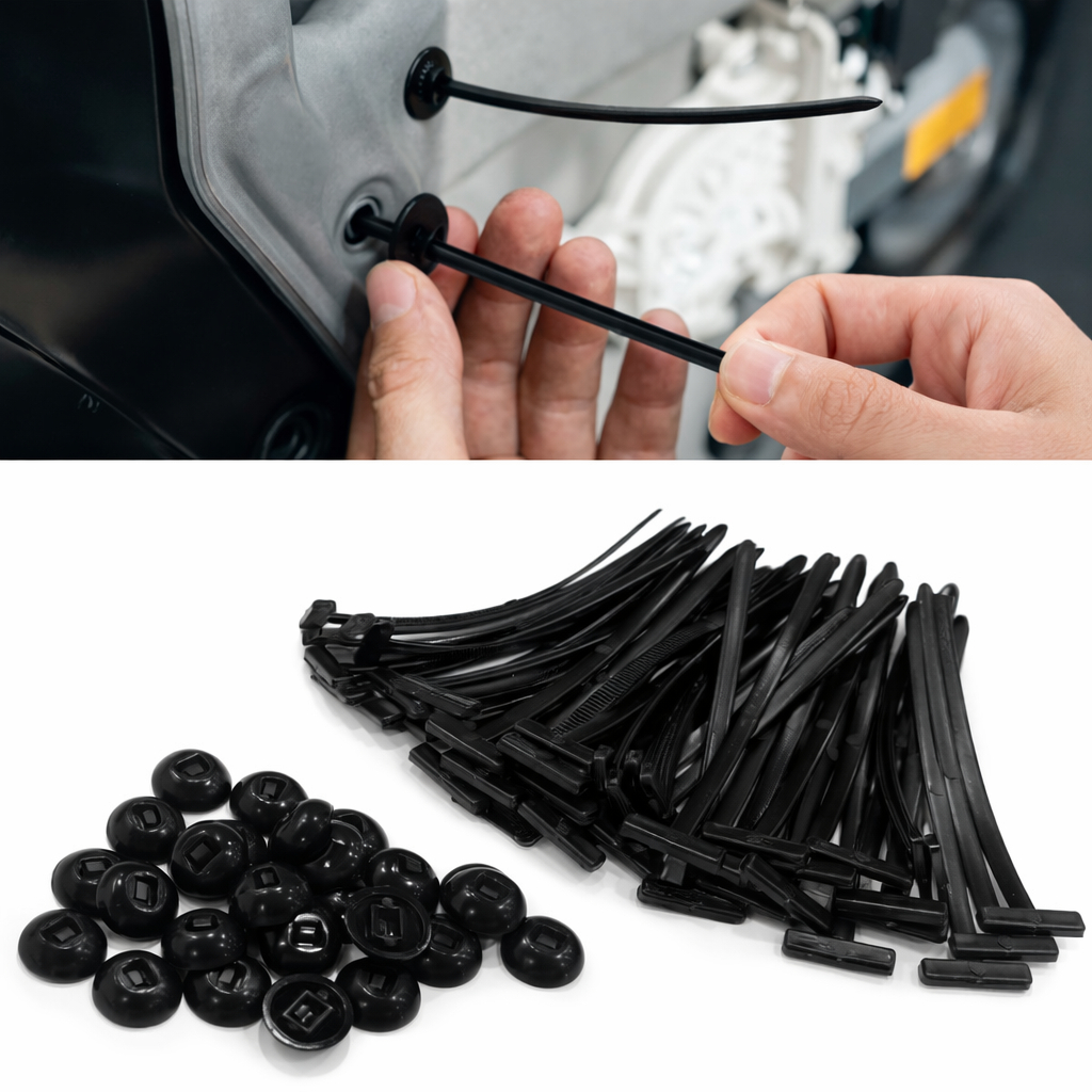 Kit Abraçadeira 20/50/10 Nylon Enforca Gato para choque Travamento Automático Fivela Multifuncional