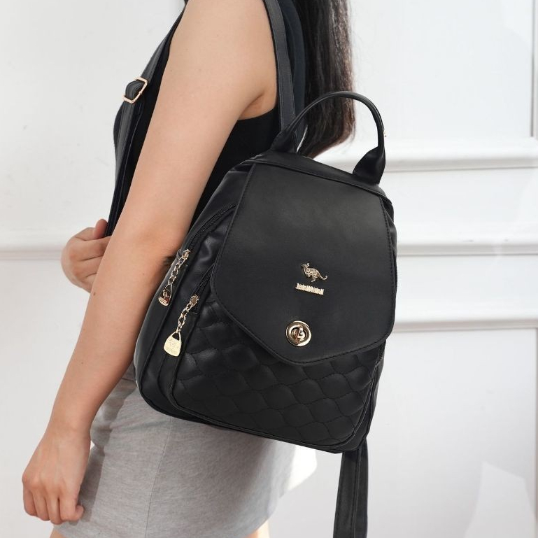 Mochila Feminina Simples E Elegante Com Estampa De Losangos De Alta Qualidade E Estilo Casual PU M4001 JZ em Oferta na Shopee